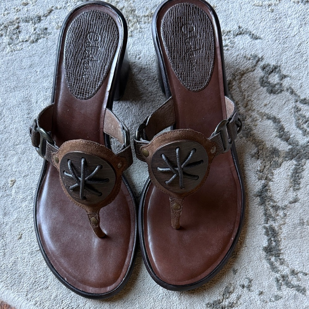 Cole Haan Brown Leather Sandals